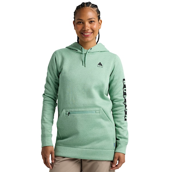 Technická mikina Burton Wms Oak Long Pullover Hoodie soft sage heather 2026