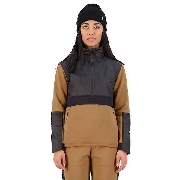 Technická mikina Mons Royale Wms Decade Mid Pullover toffee 2022