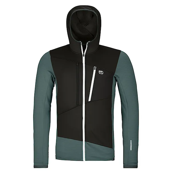 Technická mikina ORTOVOX Fleece Grid Hoody dark arctic grey 2026