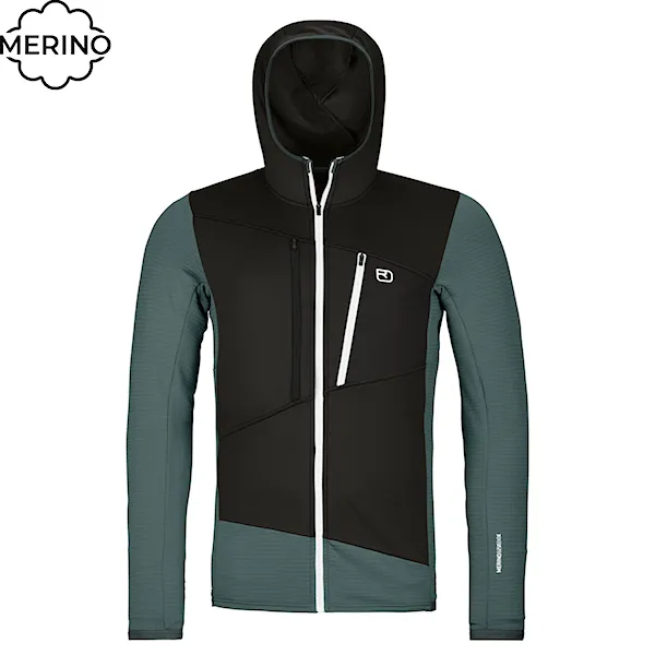 Technical Hoodie ORTOVOX Fleece Grid Hoody dark arctic grey 2026