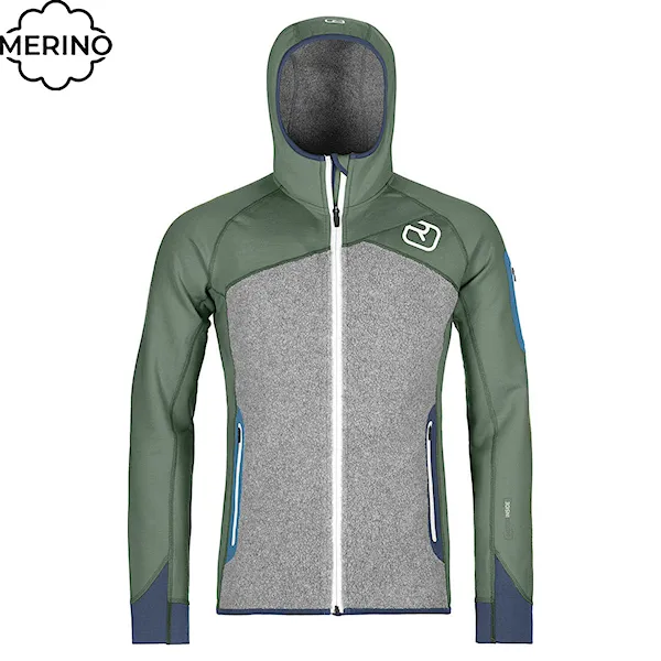 Technical Hoodie ORTOVOX Fleece Plus Hoody green forest 2021