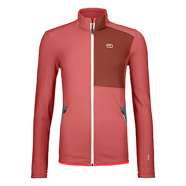 Technická mikina ORTOVOX Wms Fleece Jacket blush 2023
