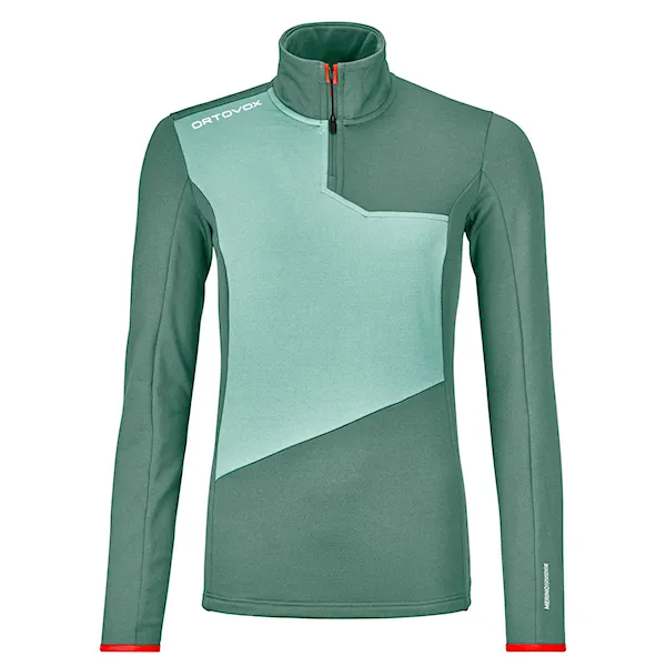 Bluza techniczna ORTOVOX Wms Fleece Light Zip Neck arctic grey 2025