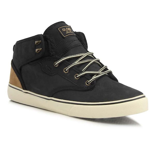 Sneakers Globe Motley Mid black/golden brown fur 2015