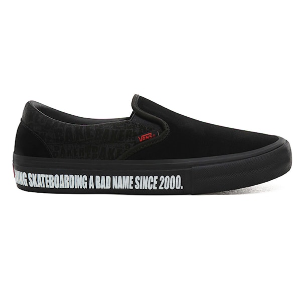Slip-on tenisówki Vans Slip-On Pro baker black/black/red 2019