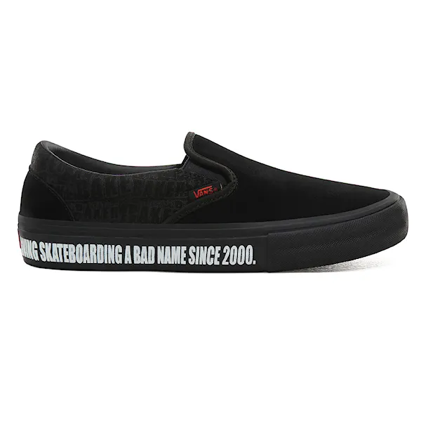 Slip-on tenisówki Vans Slip-On Pro baker black/black/red 2019