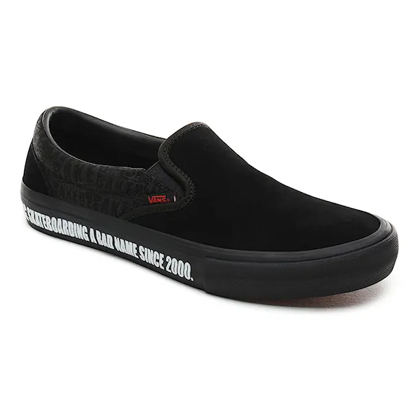 Slip-on tenisówki Vans Slip-On Pro baker black/black/red 2019