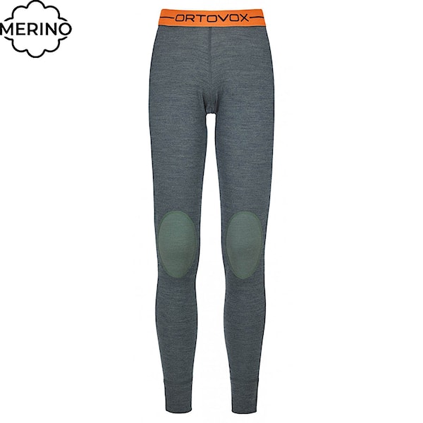 Spodky ORTOVOX Wms 185 Rock'n'wool Long Pants green forest blend 2021