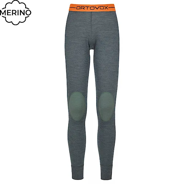 Underpants ORTOVOX Wms 185 Rock'n'wool Long Pants green forest blend 2021