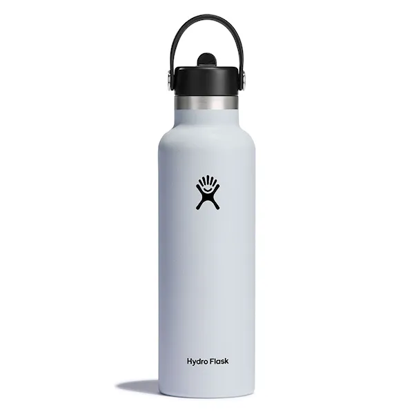 Termos Hydro Flask 21 oz Standard Flex Straw Cap white
