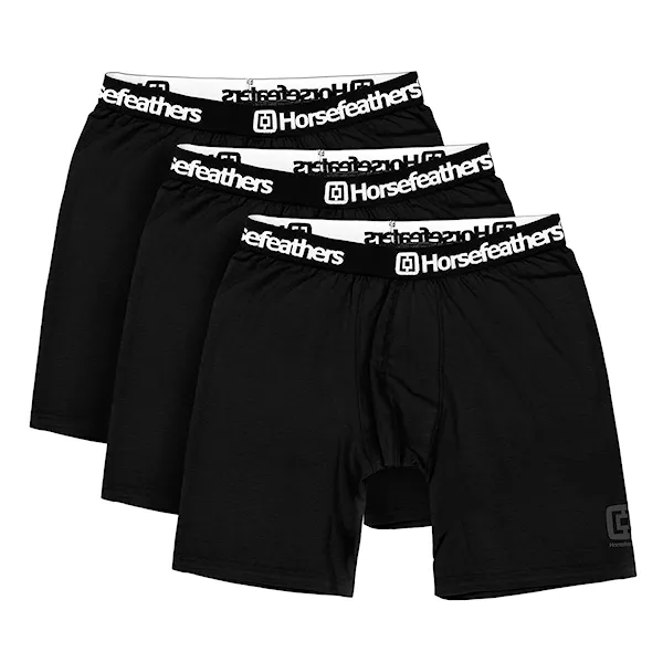 Bokserki Horsefeathers Dynasty Long 3 Pack black