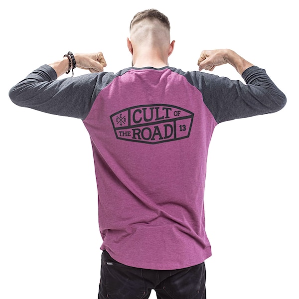 Tričko Cult of the Road Gas Raglan maroon 2019