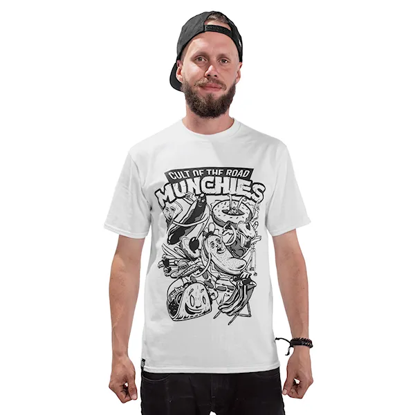 Tričko Cult of the Road Munchies white 2019