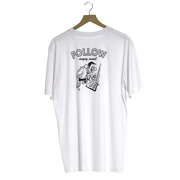 Tričko Follow Angry Email white 2020