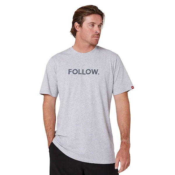 Tričko Follow Logo grey heather 2025