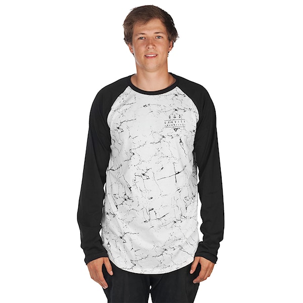 Tričko Gravity Contra Raglan white marble 2018