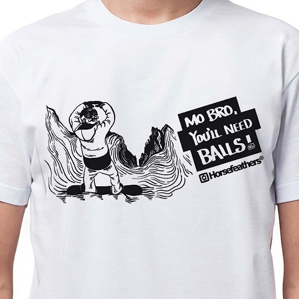 T-shirt Horsefeathers Balls Mo white 2016