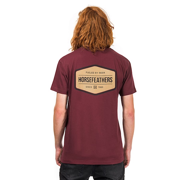 Tričko Horsefeathers Fueled burgundy 2018