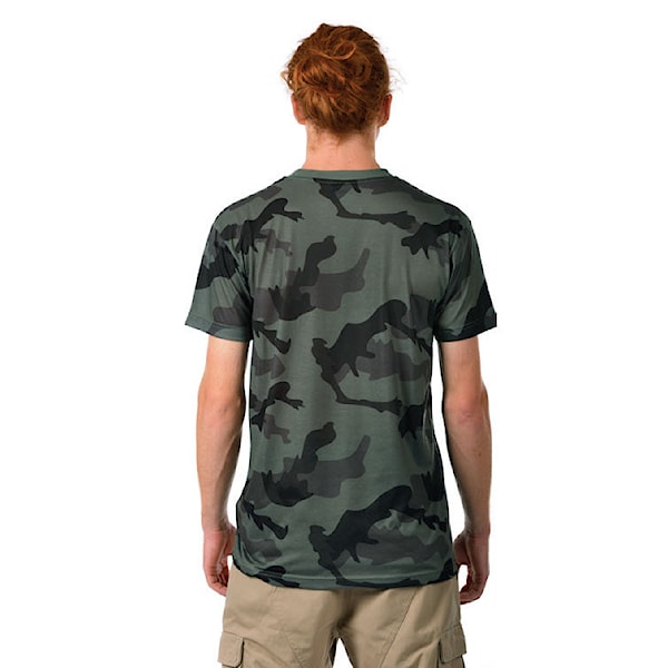 Tričko Horsefeathers Streaky olive camo 2018
