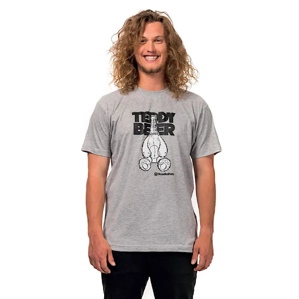 Tričko Horsefeathers Teddy Beer ash 2018
