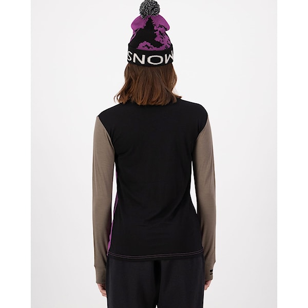 Koszulka Mons Royale Wms Yotei Merino LS purple bolt/walnut/black 2026