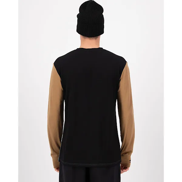 Koszulka Mons Royale Yotei Merino LS goblin blue/toffee/black 2026