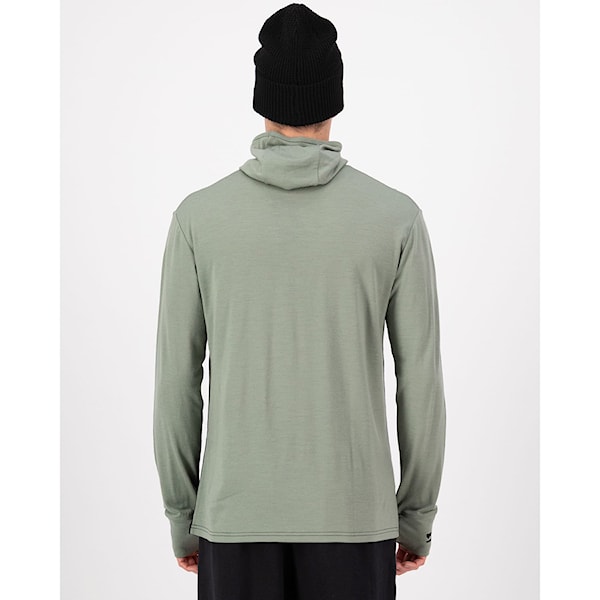 Koszulka Mons Royale Yotei Merino Powder Hood LS willow/black 2026