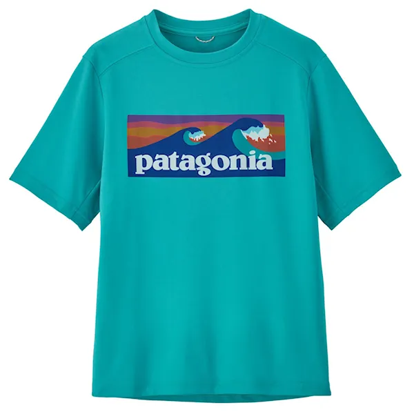 T-shirt Patagonia K's Capilene Silkweight T-Shirt boardshort logo: subtidal blue 2024