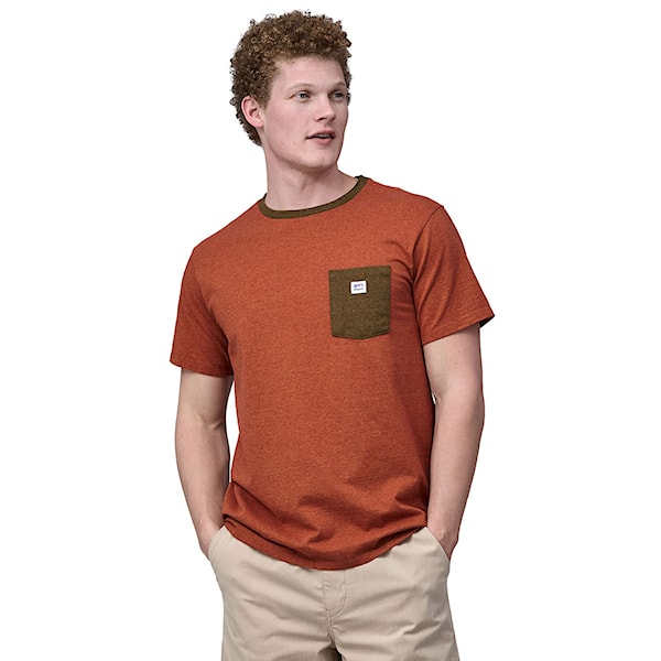 Tričko Patagonia Shop Sticker Pocket Responsibili-Tee henna brown 2024