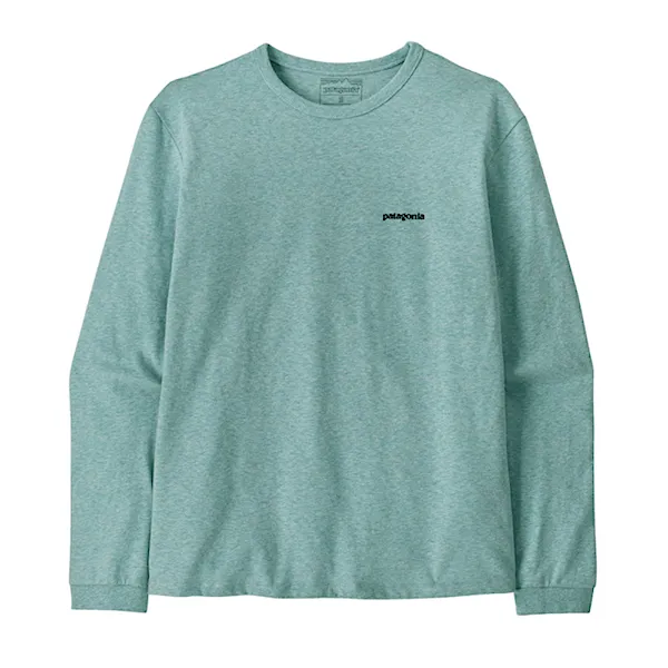 Tričko Patagonia W's L/S P-6 Logo Responsibili-Tee p-6 outline: vrtll blue 2025
