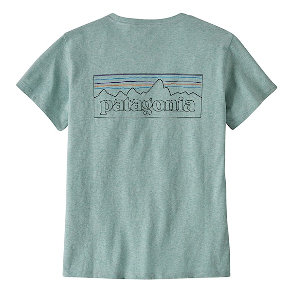 Tričko Patagonia W's P-6 Logo Responsibili-Tee p-6 outline: virtually blue 2025