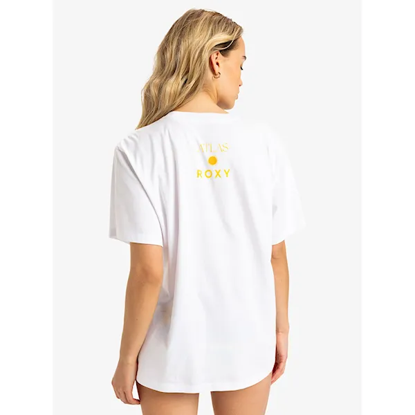 Tričko Roxy Atlas Hangloose bright white biarritz 2025