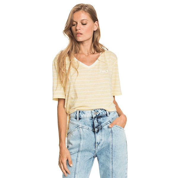 Tričko Roxy Bikini Moments pale banana kuta stripes 2021