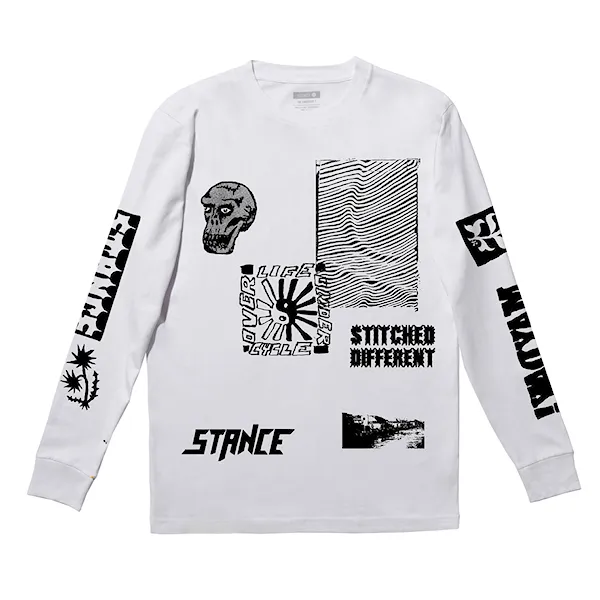 T-shirt Stance Meta LS white 2024
