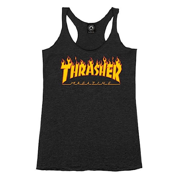 Tílko Thrasher Flame Logo Racerback black 2021