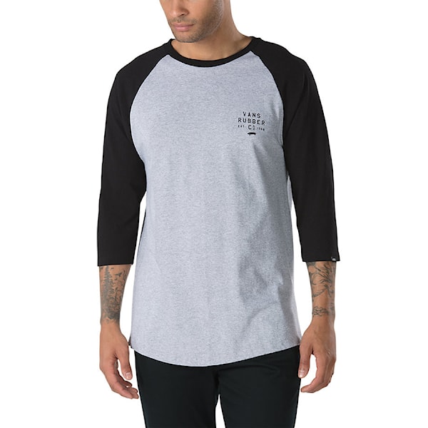 Tričko Vans Stacked Rubber Raglan heather grey/black 2018