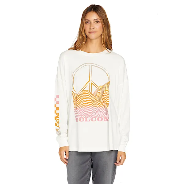 Tričko Volcom Wms Werking Doubles Ls star white 2023