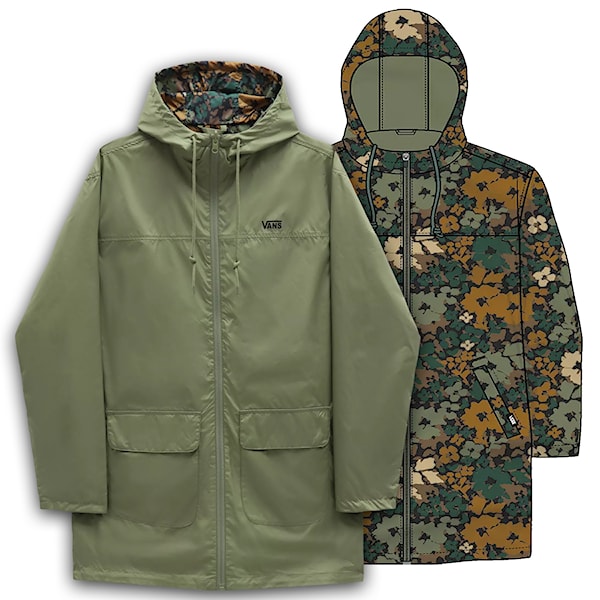 Street bunda Vans Aspect Reversible Jacket MTE1 camo floral loden green 2023