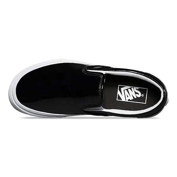 Slip-on tenisky Vans Classic Slip-On tumble patent black 2016