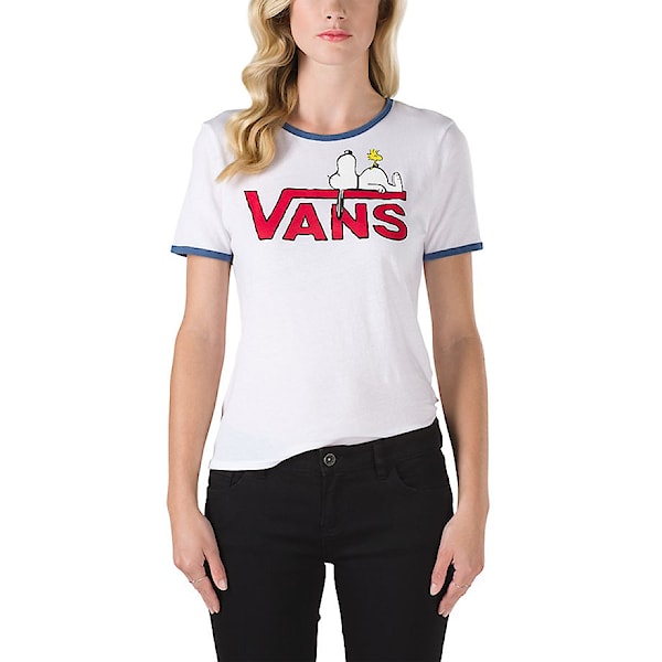 Tričko Vans Snoopy Ringer white/true navy 2017