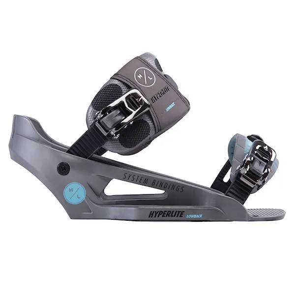 Vázání na wakeboard Hyperlite System Lowback graphite 2019
