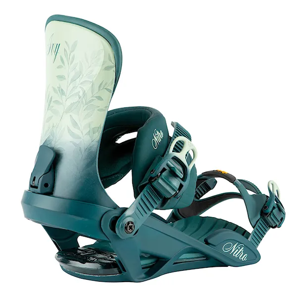 Snowboard Binding Nitro Ivy blue leaf 2022