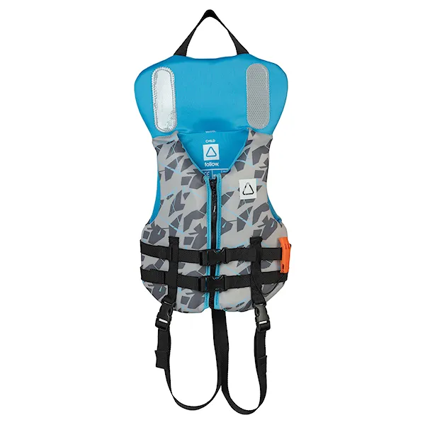 Kamizelka wakeboardowa Follow Child Pop Iso grey/blue 2022