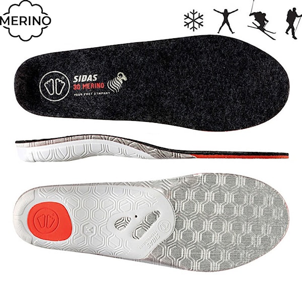 Vložky do topánok Sidas Winter 3D Merino