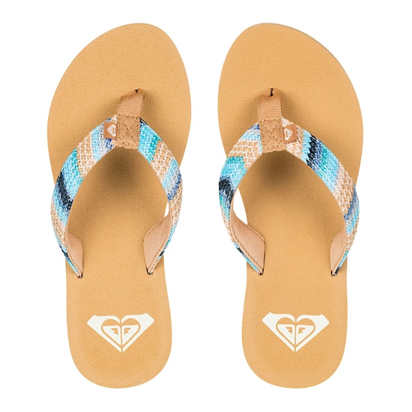 Žabky Roxy Porto Raffia II blue depths 2025