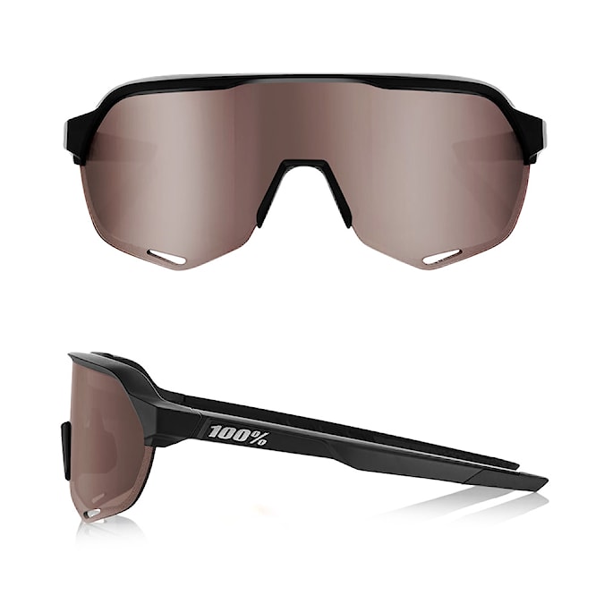 Bike brýle 100% S2 soft tact black | hiper crimson silver mirror 2023