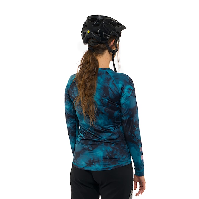 Bike koszulka Horsefeathers Deco LS petrol camo 2025