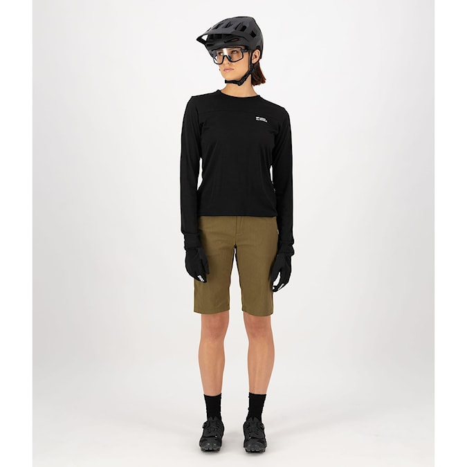 Bike dres Mons Royale Wms Diversion Merino Jersey LS black 2025