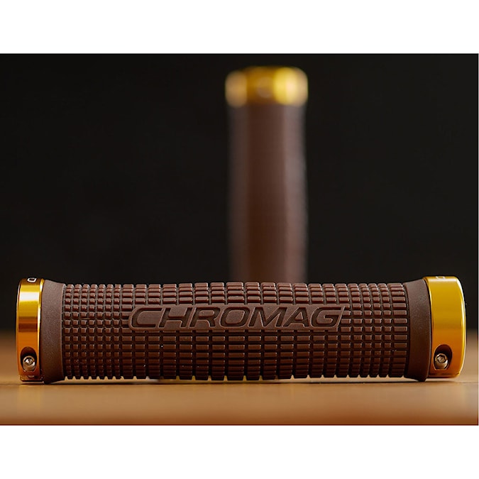 Bike Grip Chromag Squarewave brown/gold