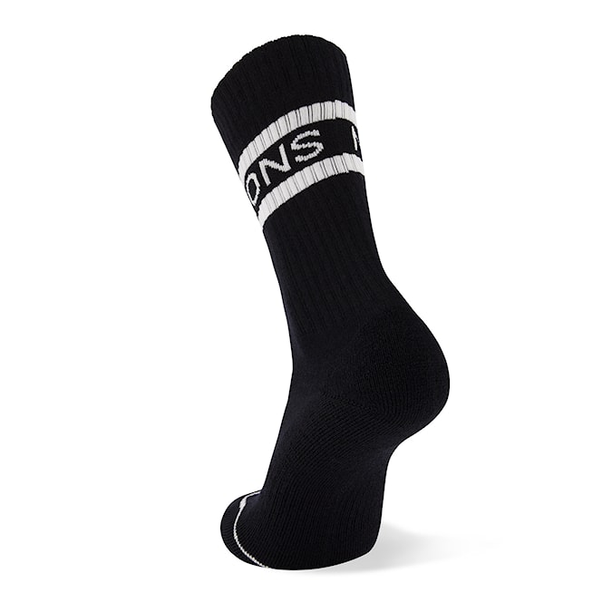 Bike ponožky Mons Royale Signature Crew Sock black/white 2024
